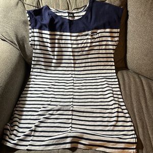 Anne Klein short sleeve dress. Blue and white in size large.